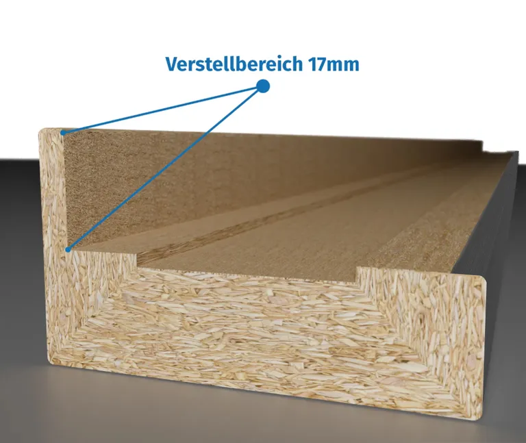 HORI Zierbekleidung CPL Eiche anthrazit strukturiert Designkante 1