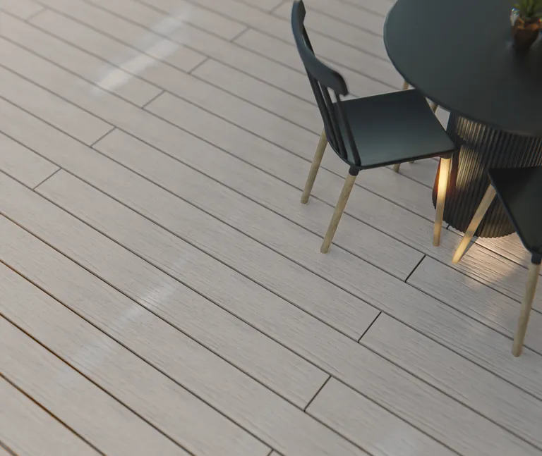 HORI Terrassendielen WPC/BPC Exclusive Line weiß/creme massiv 20x140mm 8