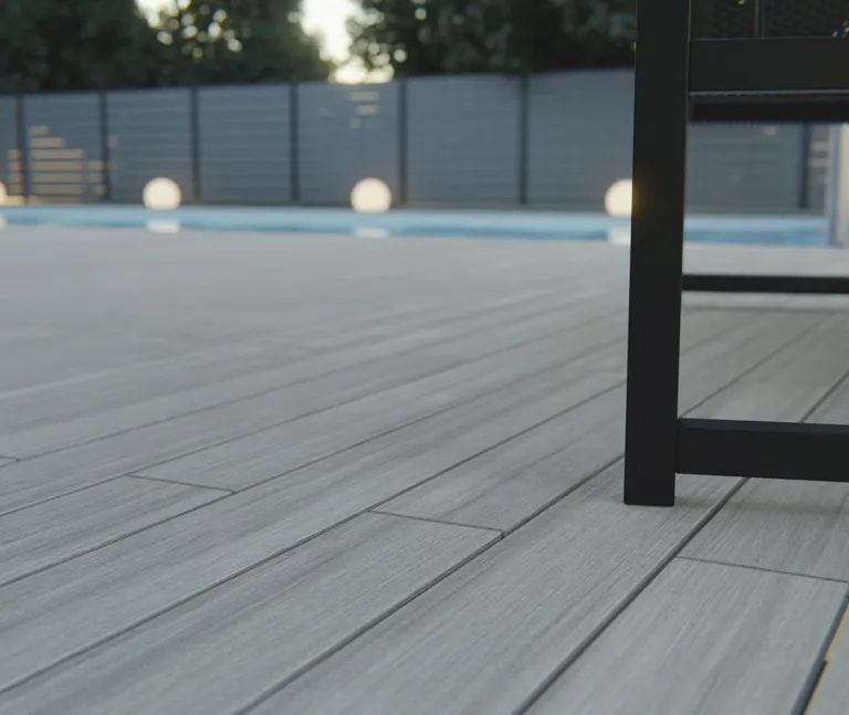 HORI Terrassendielen Komplettset WPC Barbados Massiv hellgrau 19 x 140 mm 4
