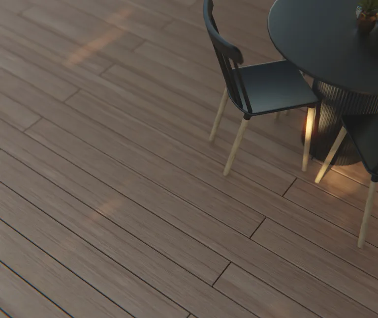 HORI Terrassendielen Komplettset WPC Barbados Massiv braun 19 x 140 mm 3