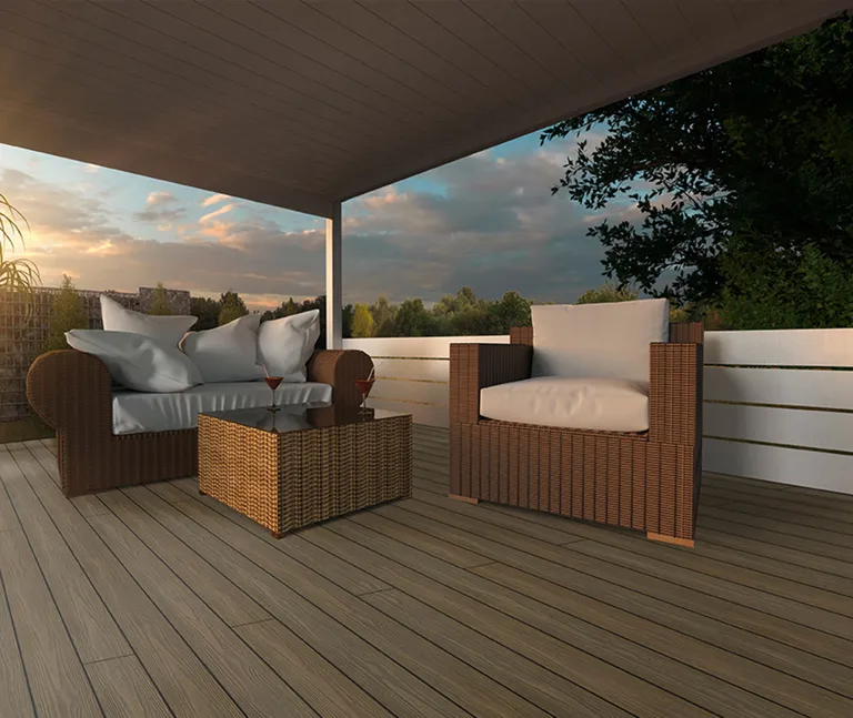 HORI Terrassendiele WPC/BPC Apex Massiv braun rustikal 24 x 190 mm 2