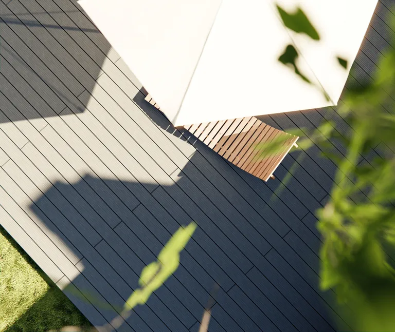 HORI Terrassendielen WPC/BPC Vollprofil massiv grau 20 x 145 mm 8
