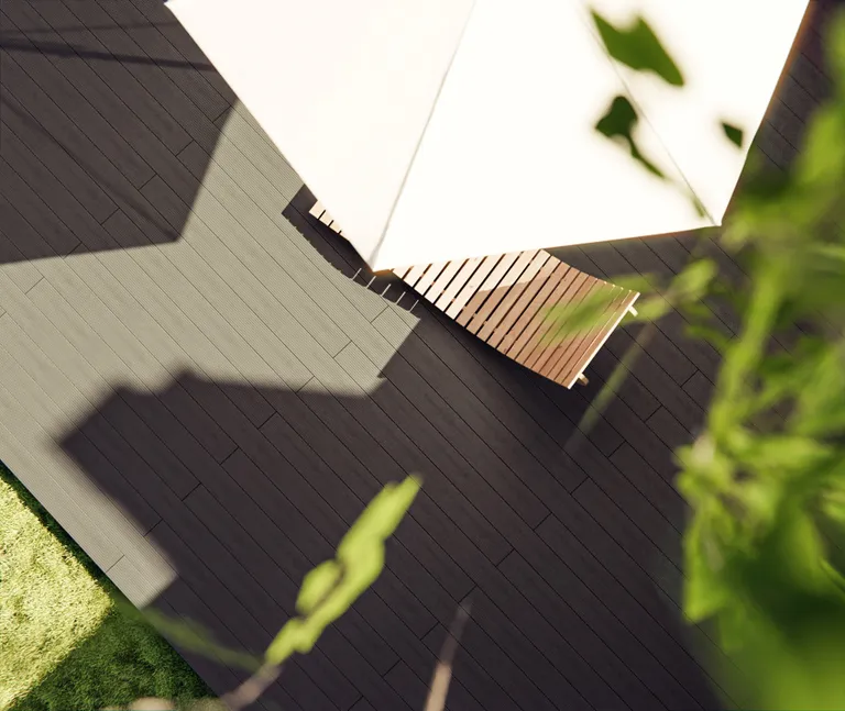 HORI Terrassendielen WPC Bali Massiv hellgrau beidseitig geriffelt 20 x 140 mm 8