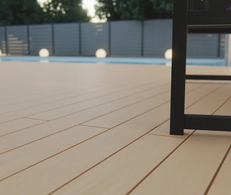 HORI Terrassendielen Komplettset WPC Royal Hohlkammer hellbraun 9