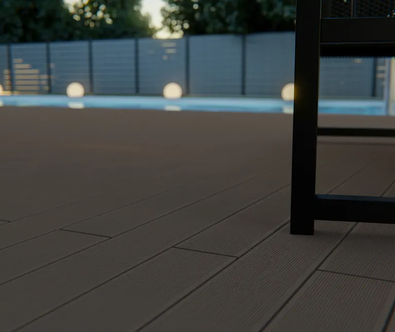 HORI Terrassendielen WPC/BPC Aktion Hohlkammer dunkelgrau-braun 22 x 140 mm 8