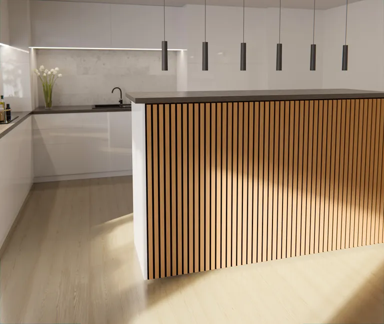 HORI WALL Akustik Dekor Wandpaneele Teak 2
