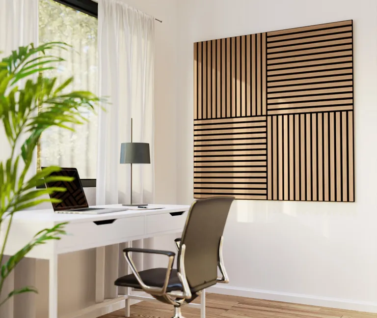 HORI WALL Akustik Dekor Wandpaneele Natural Oak quadratisch 1