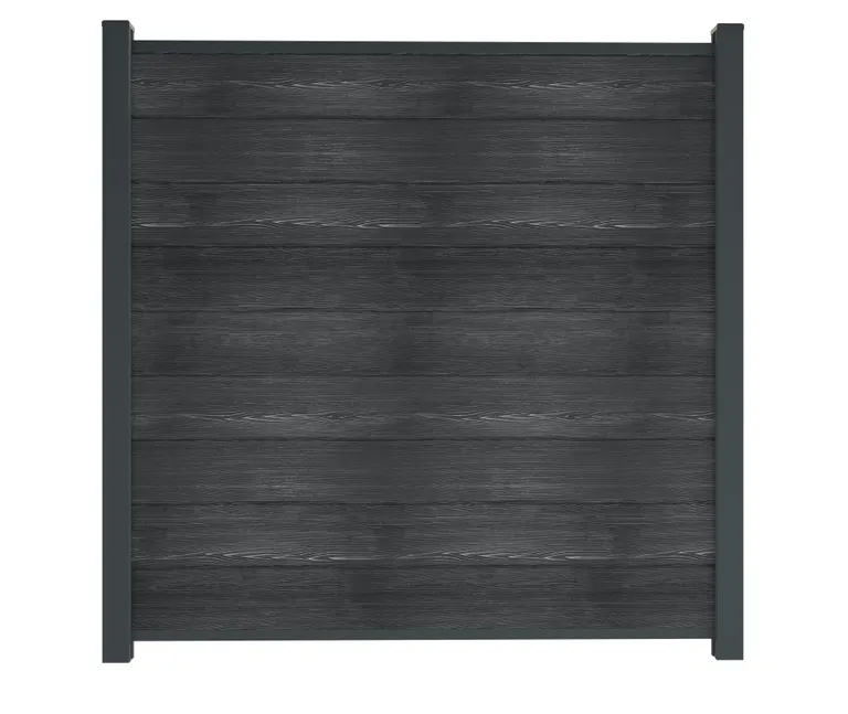 HORI Wood-Design WPC Sichtschutzzaun Stecksystem Zaunelement ohne Pfosten 0