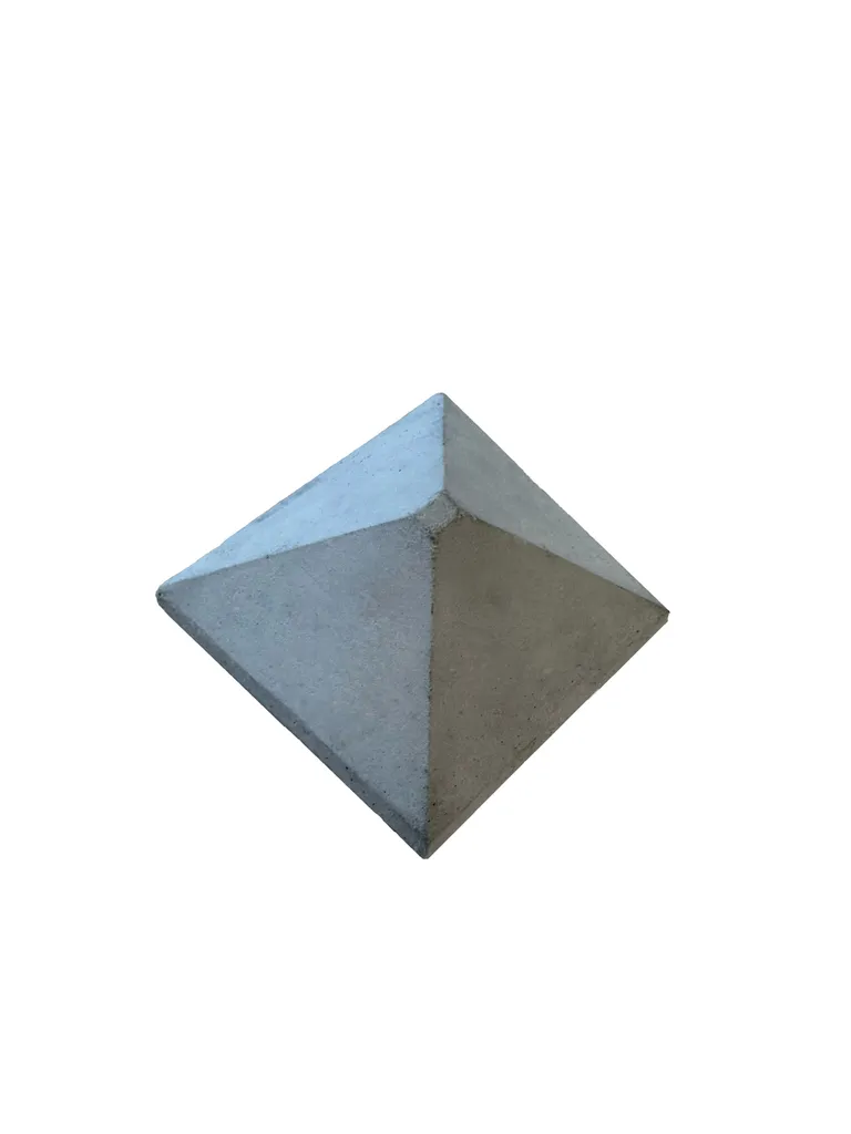 HORI Beton Sichtschutzzaun Pfostenkappe in Pyramidenform 1
