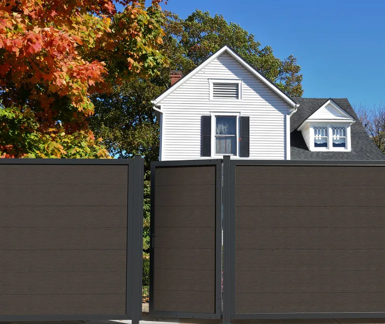 HORI WPC Sichtschutzzaun Rahmenzaun Tor 4