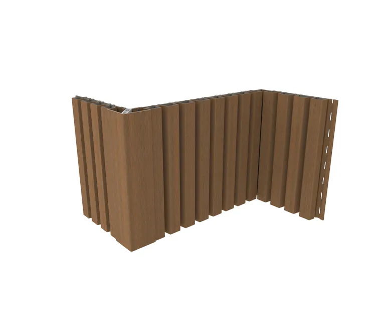 NewTechWood Fassadenprofil Castellatio Teak 33 x 215 mm 3