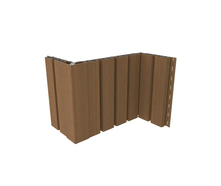 NewTechWood Fassadenprofil Castellatio Teak 33 x 215 mm 3