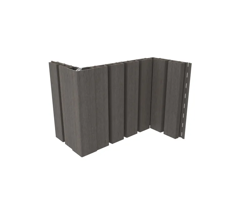 NewTechWood Fassadenprofil Castellatio Silver Grey 33 x 215 mm 3