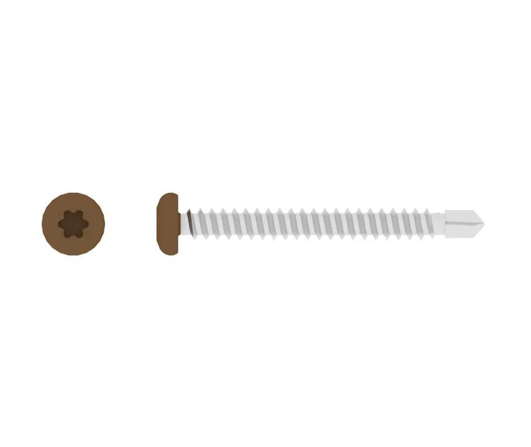 HORI Fassadenprofil Schrauben Set naturbraun 4,2 x 38 mm 0