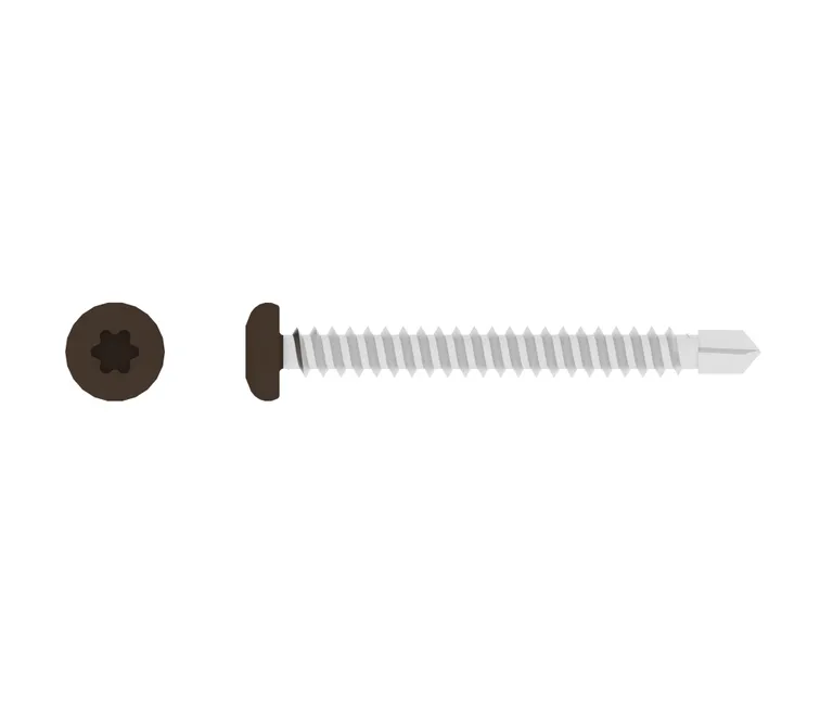 HORI Fassadenprofil Schrauben Set dunkelbraun 4,2 x 38 mm 0