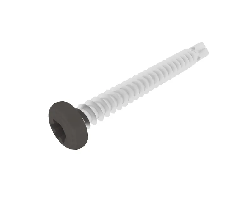 NewTechWood Fassadenprofil Castellatio PRO Schrauben-Set silber grau 4,2 x 38 mm 0