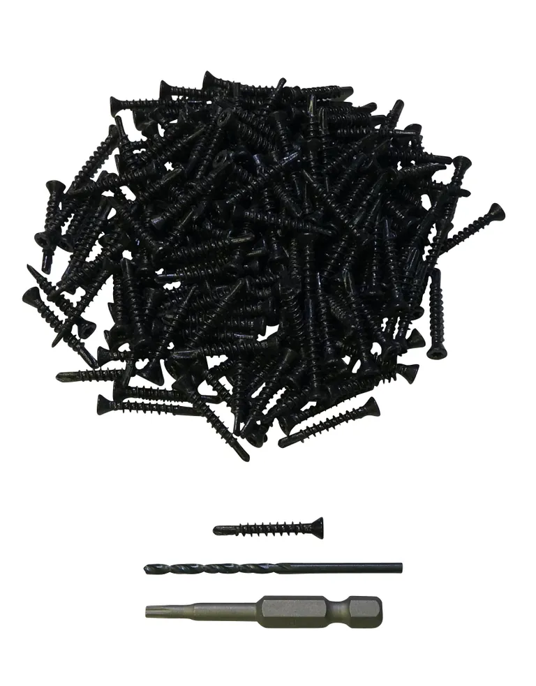 HORI Fassadenprofil Fassadenschrauben Edelstahl 3,5 x 25 mm schwarz 0