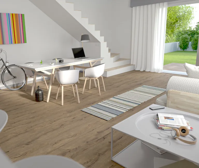 HORI Klick-Hartvinylboden Rigid SPC Eiche Baxter Bark Landhausdiele synchron Holzstruktur 6