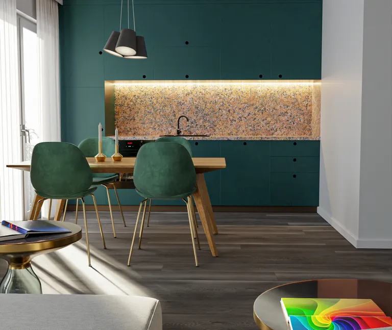HORI Klick-Hartvinylboden Rigid SPC Eiche Alabaster Landhausdiele synchron Holzstruktur 3