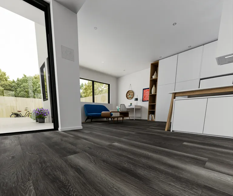 HORI Klick-Hartvinylboden Rigid SPC Eiche Alabaster Landhausdiele synchron Holzstruktur 6