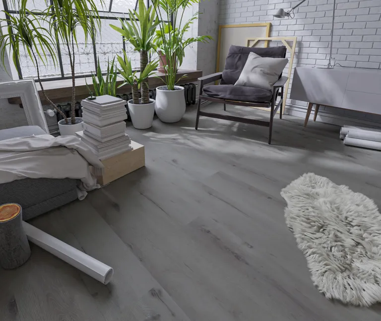 HORI Klick-Hartvinylboden Rigid SPC Eiche Clay Landhausdiele synchron Holzstruktur 5