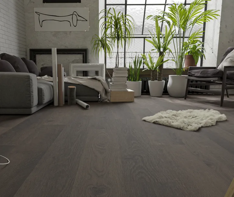 HORI Klick-Hartvinylboden Rigid SPC Eiche Markant geräuchert Dubbo Landhausdiele Holzstruktur 6