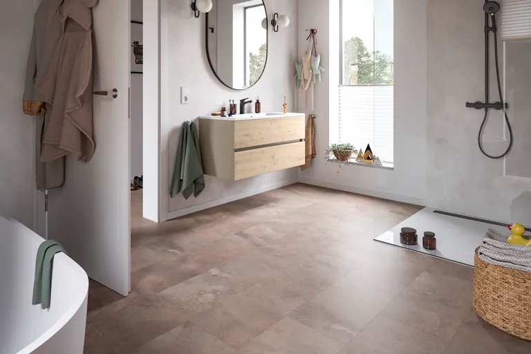 EGGER Klick-Designboden Aquadura+ Hybridboden EDF304 Titanit sandbeige 4