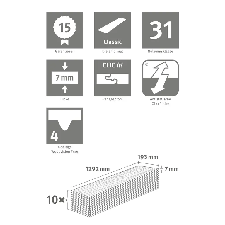 EGGER Laminat NatureSense EL1094 Charlotte Eiche hellgrau 5