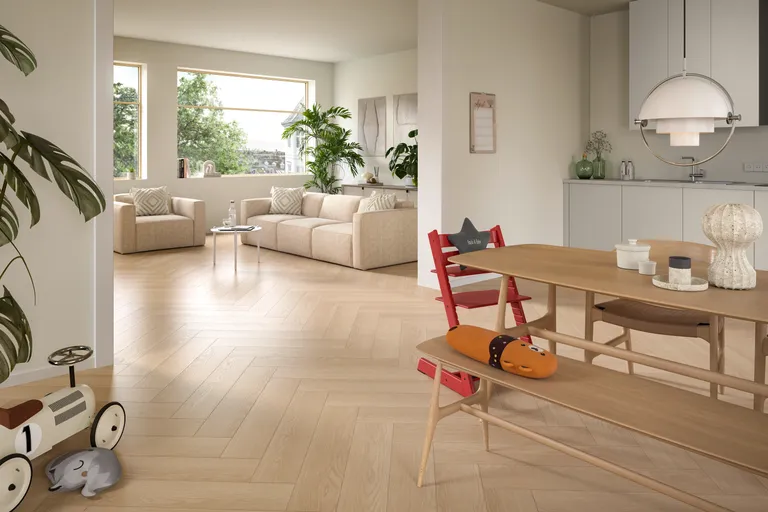 EGGER Laminat NatureSense Herringbone EL2133 Baronia Eiche sand 4