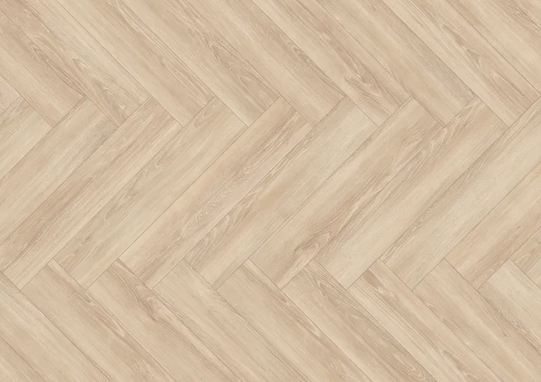 EGGER Laminat NatureSense Herringbone EL2161 Newport Eiche creme 1