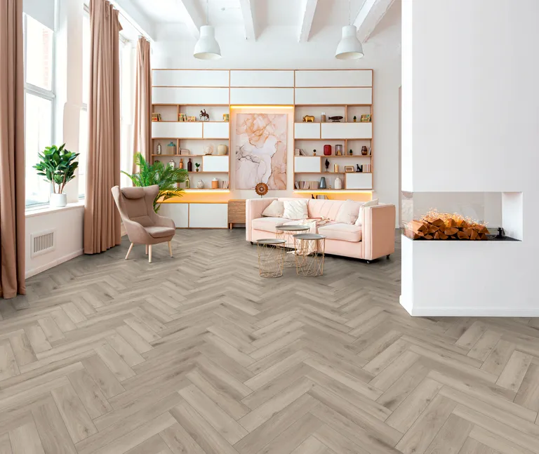 KRONOTEX Laminat Herringbone D3773 Oak Silver Landhausdiele 3