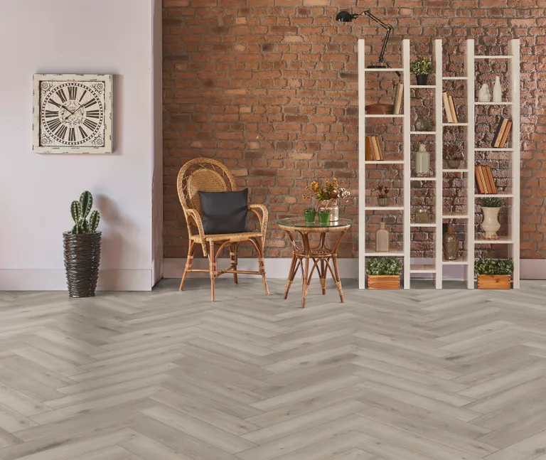 KRONOTEX Laminat Herringbone D3773 Oak Silver Landhausdiele 4