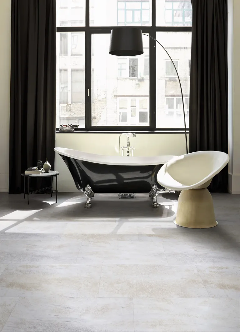 PARADOR Klick-Vinylboden SPC Trendtime 5 Dolomit weiß Mineralstruktur Fliese 5
