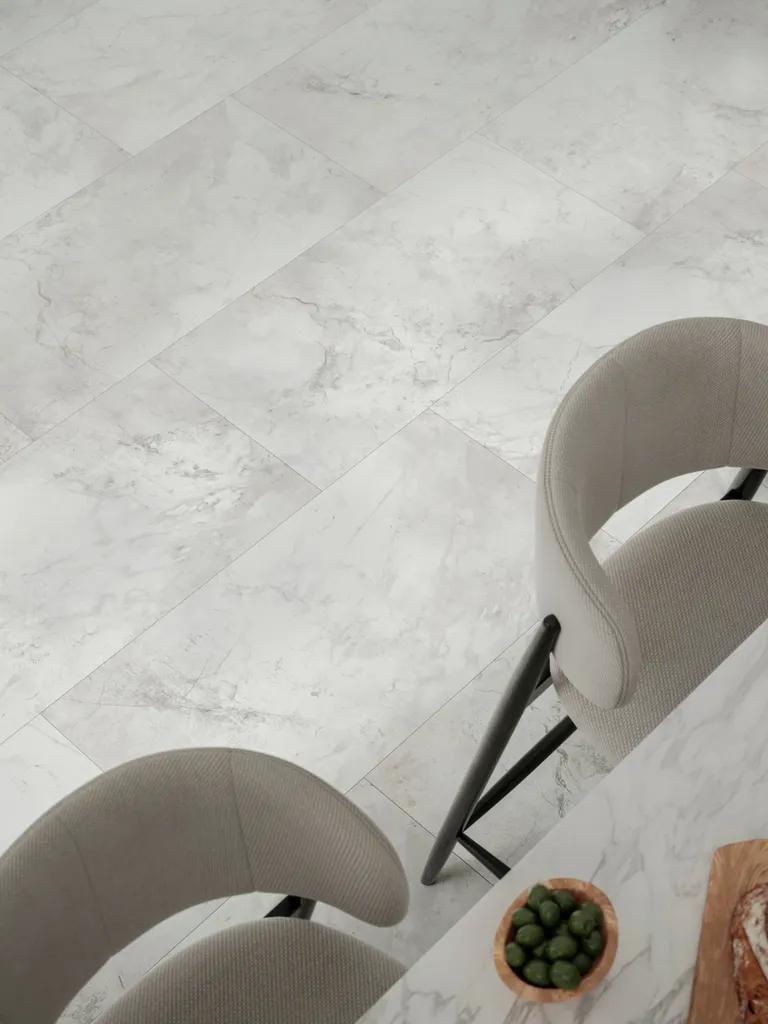 PARADOR Klick-Vinylboden SPC Trendtime 5 Marmor Abbey weiß Mineralstruktur Fliese 3