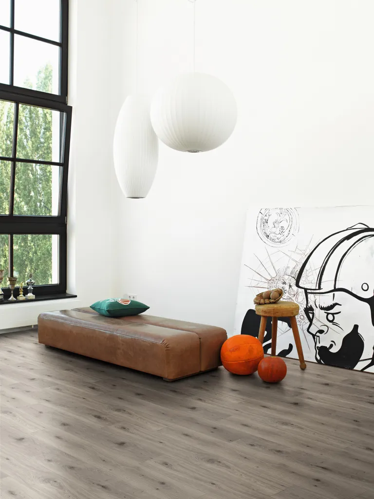 PARADOR Klick-Vinylboden SPC Trendtime 8 Eiche Imperial lichtgrau Authentische Struktur Landhausdiele 2