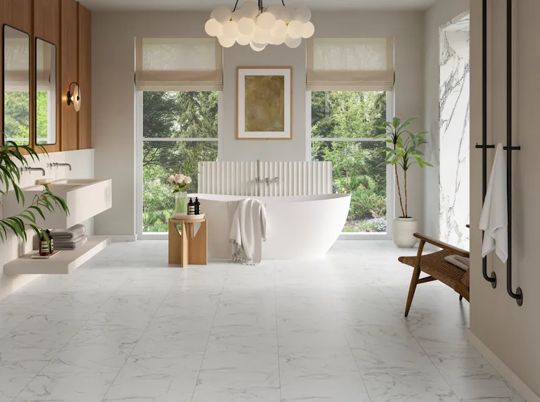 PARADOR PVC freier Klick-Designboden Modular One Hydron Marmor Eos weiß Steinstruktur Fliese 2