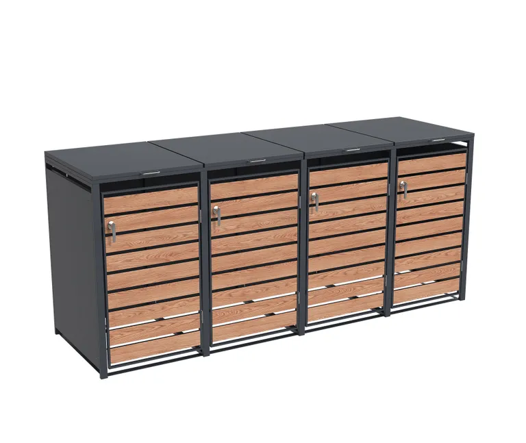 HORI Mülltonnenbox Cleanman Wood 3 1