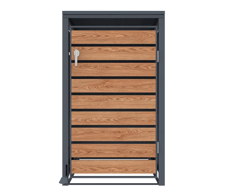 HORI Mülltonnenbox Cleanman 3 Wood mit Fuß Pedal 1