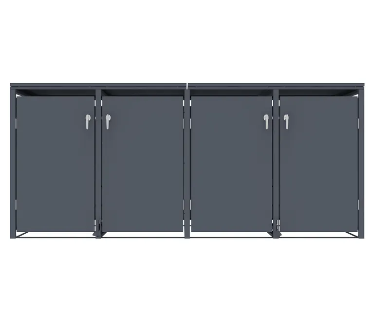 HORI Mülltonnenbox Cleanman 4 Anthrazit mit Fuß Pedal 4