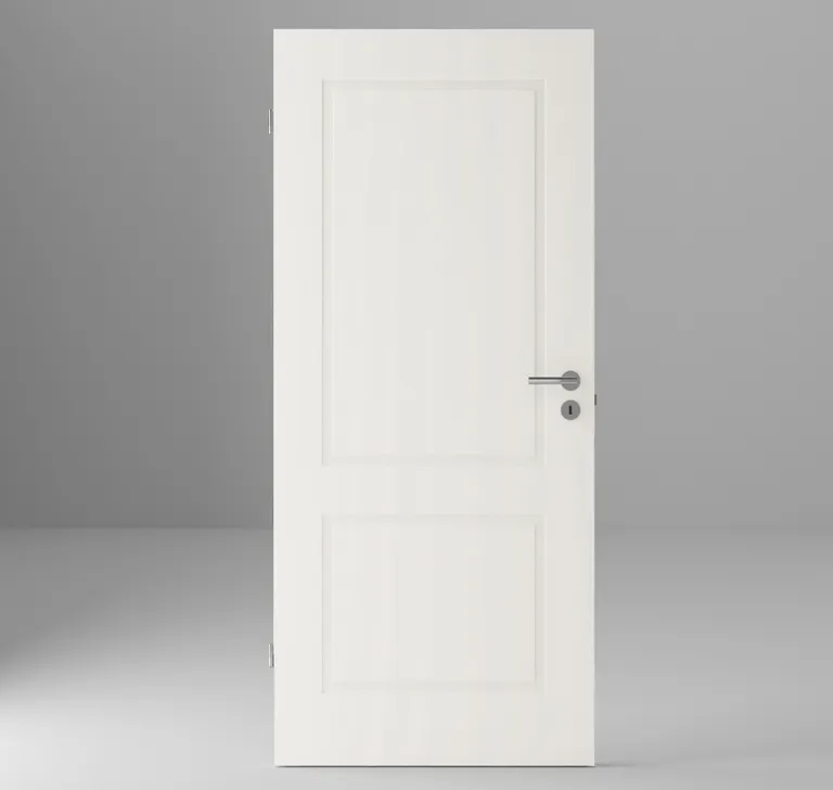 HORI Zimmertür Alicante 2 Weißlack RAL9010 Röhrenspan Eckkante 1