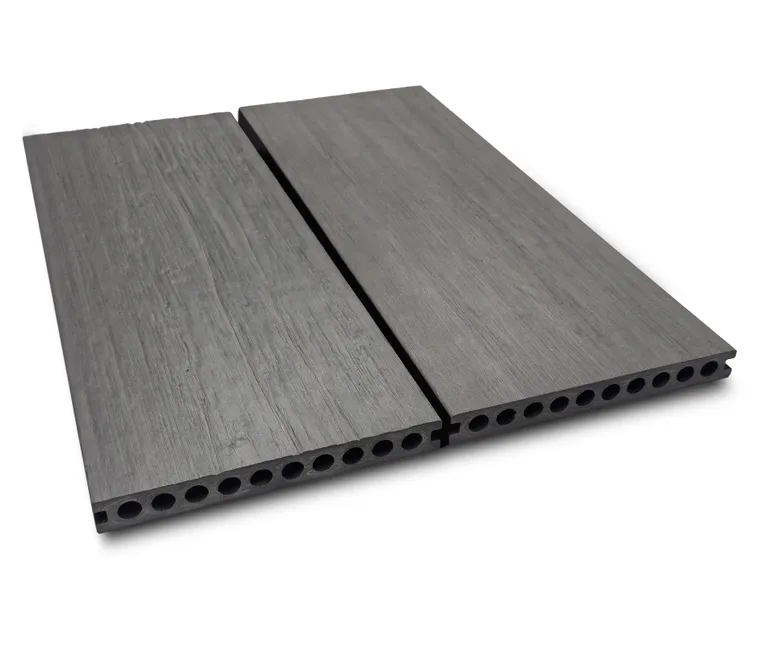 HORI Terrassendielen WPC Treibholz Holkammer XXL grau tiefe Holzstruktur + geriffelt 23x200mm 2