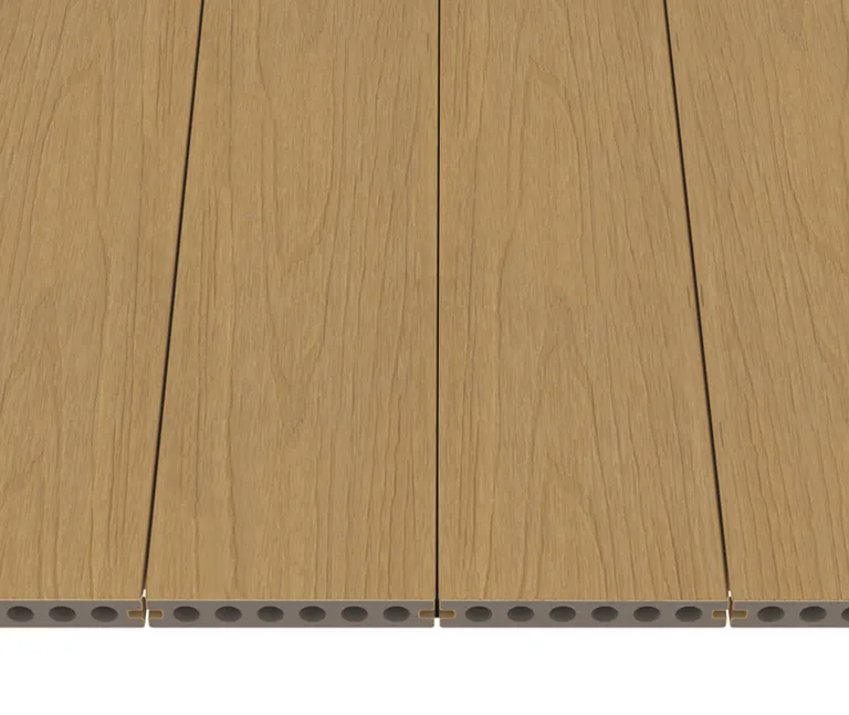 NewTechWood Terrassendielen WPC Hohlkammer Deluxe Red Cedar Holzstruktur gebürstet / glatt gebürstet 22.5 x 138 mm 1