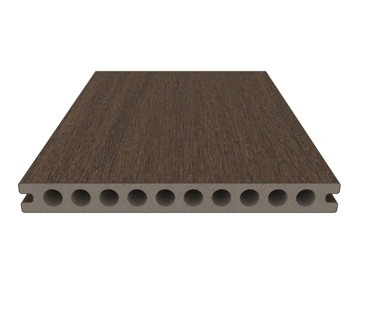 NewTechWood Terrassendielen WPC Hohlkammer Gigante Ipe Holzstruktur gebürstet / glatt gebürstet 22.5 x 210 mm 3