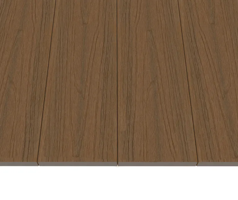 NewTechWood Verkleidungsbretter WPC Massiv Teak Holzstruktur gebürstet / glatt gebürstet 22.5 x 138 mm 1
