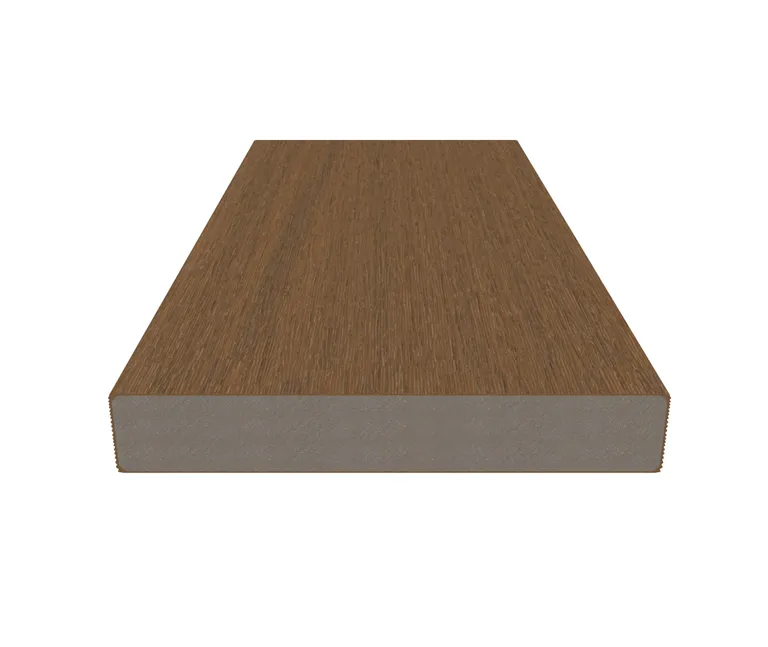 NewTechWood Verkleidungsbretter WPC Massiv Teak Holzstruktur gebürstet / glatt gebürstet 22.5 x 138 mm 3