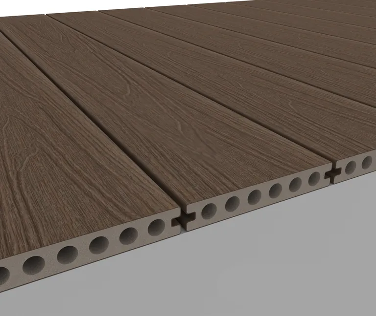 HORI Terrassendiele WPC Hohlkammer Wood Feeling Co-Extrudiert 22,5x138mm dunkelbraun 3