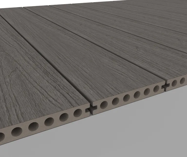 HORI Terrassendiele WPC Hohlkammer Wood Feeling Co-Extrudiert 22,5x138mm grau 3
