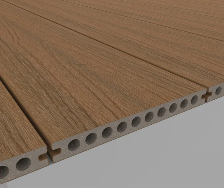 HORI Terrassendiele WPC Hohlkammer Wood Feeling Co-Extrudiert 22,5x210mm naturbraun 3