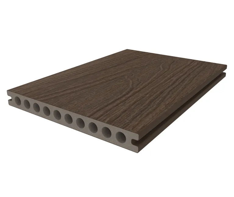 HORI Terrassendiele WPC Hohlkammer Wood Feeling Co-Extrudiert 22,5x210mm dunkelbraun 1