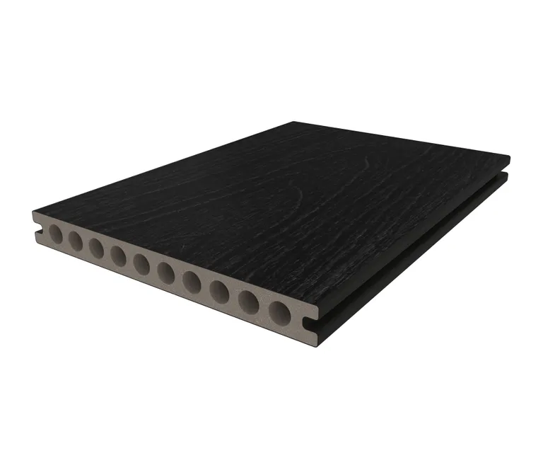 HORI Terrassendiele WPC Hohlkammer Wood Feeling Co-Extrudiert 22,5x210mm anthrazit-schwarz 1